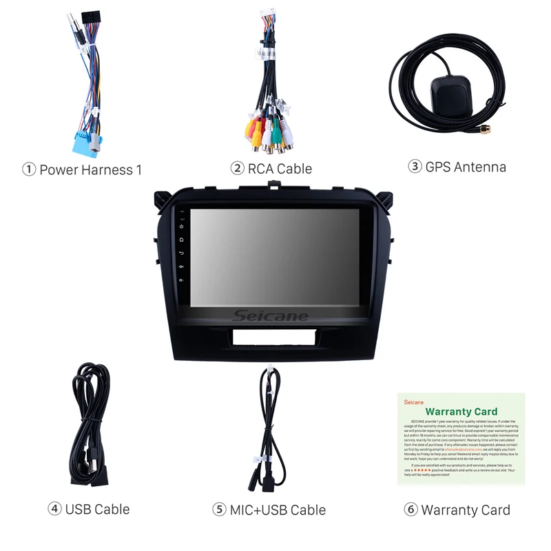 Seicane Android 10 0 9 дюймов Автомобильный Радио dvd плеер для 2015 2016 Suzuki Vitara GPS навигация