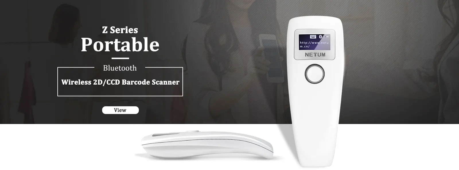 Z3S беспроводной Bluetooth CCD сканер штрих-кода и портативный Z2S Bluetooth 2D QR pdf417 считыватель штрих-кода для Android ios iphone NETUM