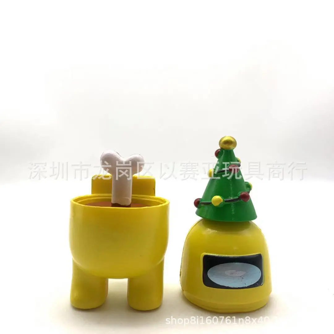 

7pcs/lot Among us game dolls figure model toys Computer desktop accessories Christmas gifts for childrens