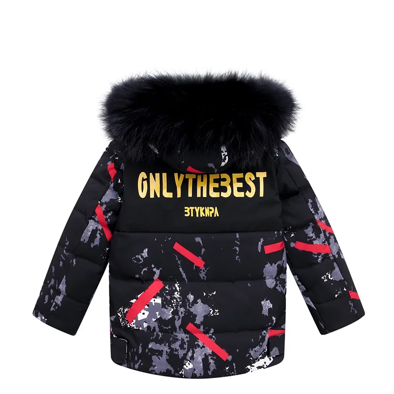 2019 г. Детская зимняя верхняя одежда на утином пуху 1917 Теплые камуфляжные пуховики