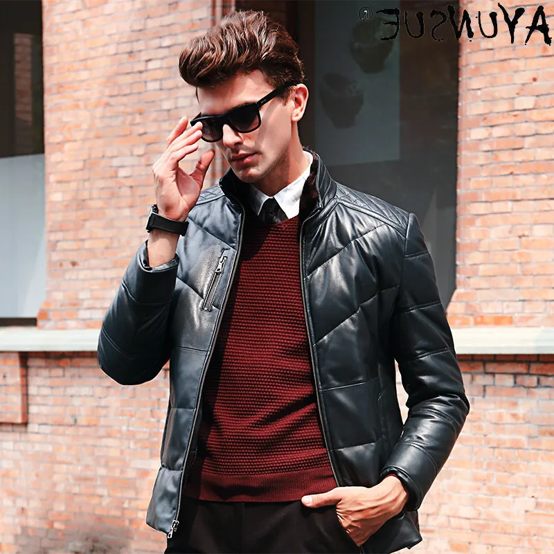 

Новинка Зима 2021 мужская куртка из натуральной кожи норковый воротник Натуральная Овечья пара