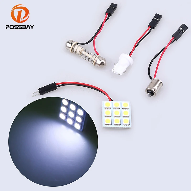 Posbay T10 BA9S Festoon Dome автомобильный светильник светодиодный панельный автомобильная