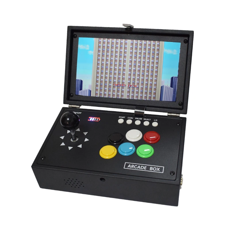 

Игровая консоль Raspberry Pi 3B с 10-дюймовым экраном, портативная мини-аркадная Подарочная машина для детей, 14K Games