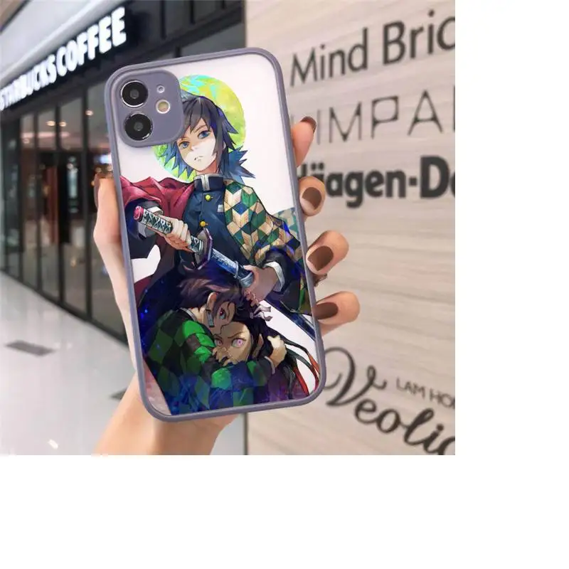 

Demon Slayer Japan anime Phone Case matte transparent For iphone 7 8 11 12 plus mini x xs xr pro max cover