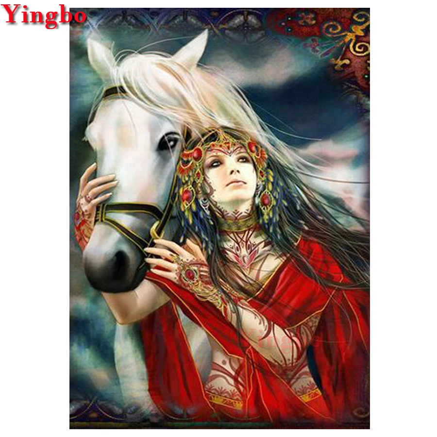 DIY алмазная живопись полная квадратная/круглая Алмазная вышивка индийская