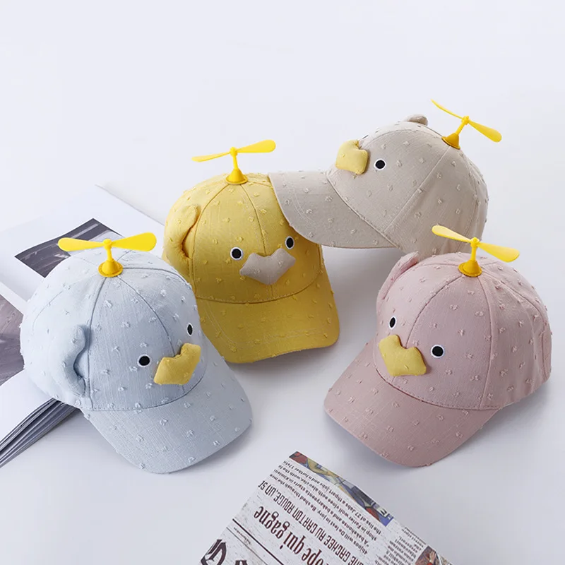 Лидер продаж 2020 Детская Милая шапка в виде утки бейсболки с защитой от солнца