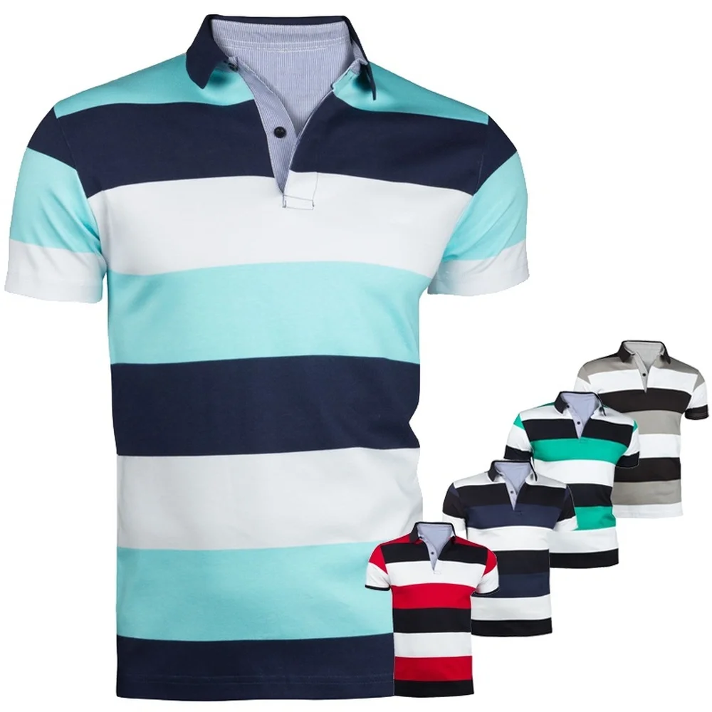 

Zogaa 2019 New Summer Casual Polo Shirt Men Cotton Breathable High Quality Striped Printed Male Short Sleeve Polo Shirt