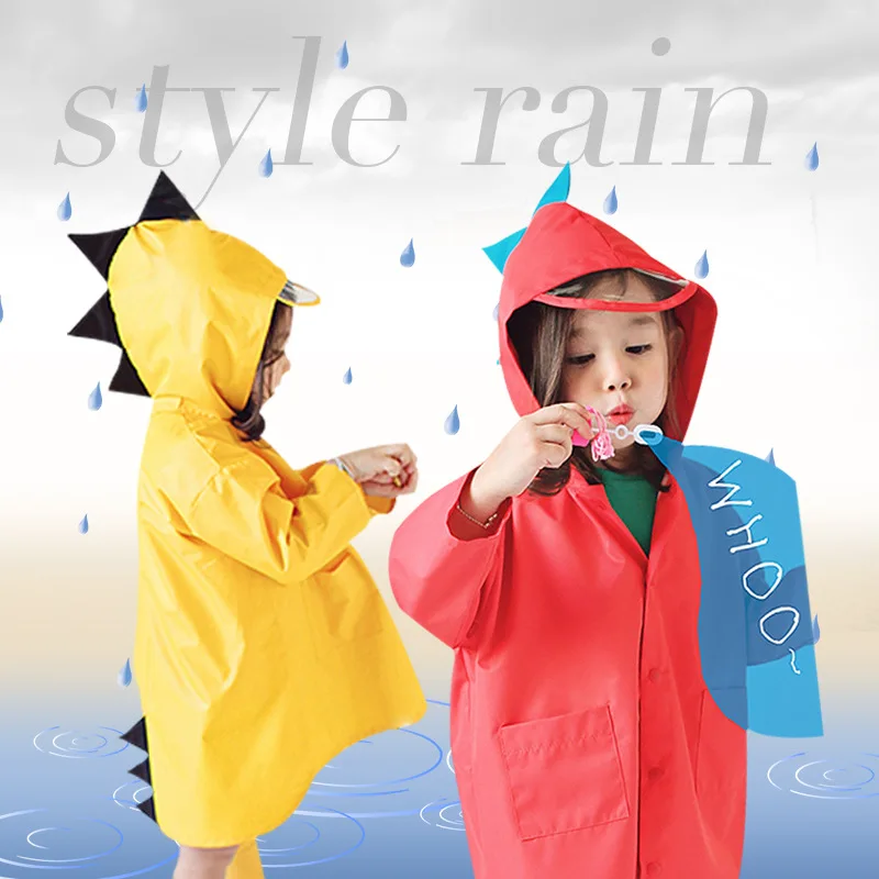 

1PC children's unique raincoat cute dinosaur waterproof raincoat boy girl mountaineering suit