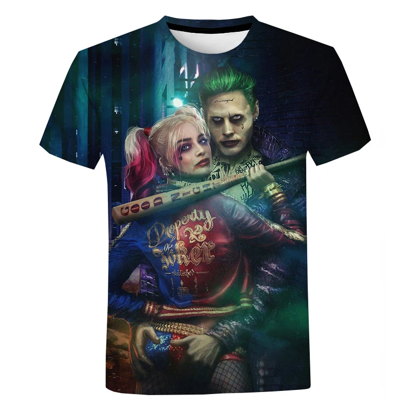 

2021 Summer Boys and Girls T-Shirt 3D Printing Clown Fashion Casual Hip-hop Short-Sleeved Breathable Top