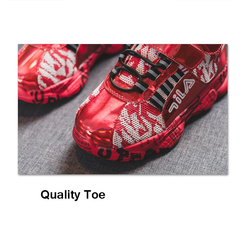 Черная детская обувь Повседневные кроссовки для девочек Дышащая Детские вязаные