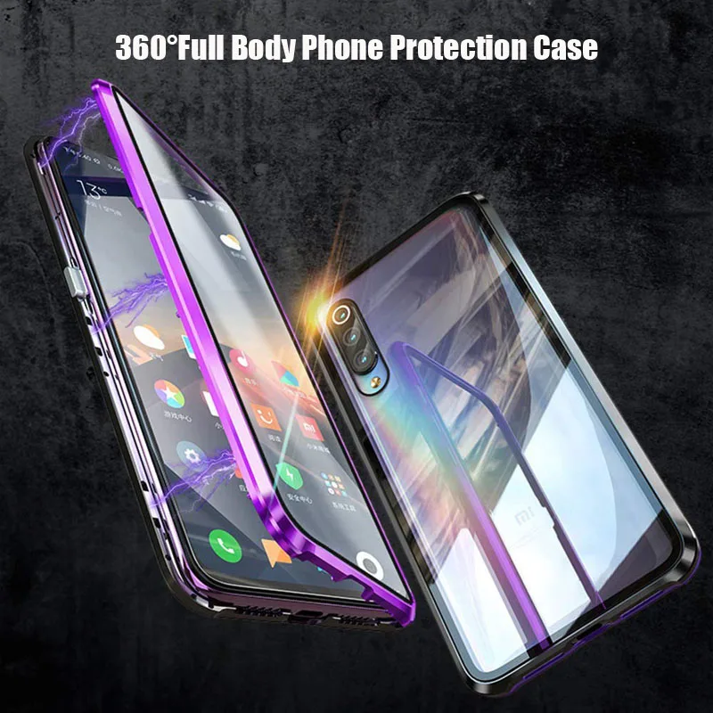 Двусторонний чехол с магнитной адсорбцией на 360 градусов для Xiaomi 9 9T Pro CC9 CC9E