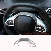 abs matte for peugeot 3008 3008gt 4008 5008 2017 car steering wheel decoration cover trim car styling accessories 1pcs