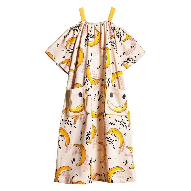 

Seeslim Summer Sleepwear Women Dresses Casual Loose Sexy Sleepwear Off Shoulder Night Gowns Ladies Cotton Nightwear Female 2021