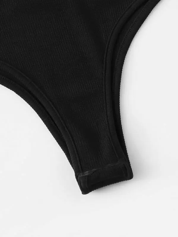 

Women Jumpsuit Cold Shoulder Long Sleeve Bodysuits Fashion Black Autumn Bodysuits