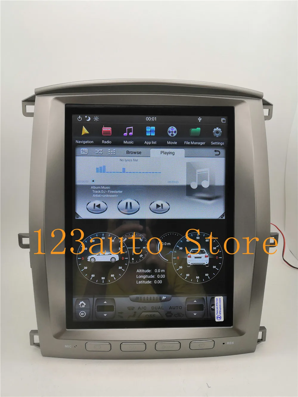 12,1 ''PX6 CARPLAY Tesla стиль Android 8,1 автомобильный DVD gps навигационный плеер для TOYOTA LAND CRUISER LC100 lexus LX470 2002-2007