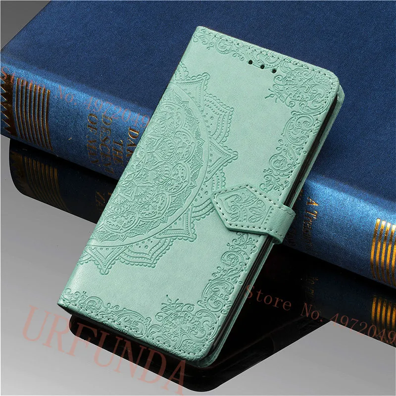 Light Green Кожаный чехол с мандалой для Xiao mi Red mi 7A 6 6A 5 Plus 4A Note 5A 4 4X5 6 7 Pro 3S Go mi 9 SE 9T A1 A2 8 Lite Red mi 7A откидная крышка - Цвет: Light Green