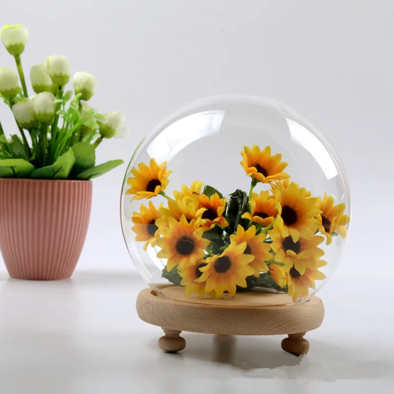 Ваза декоративная стеклянная диаметр компл./упак. = 15 см 18 Круглый купол