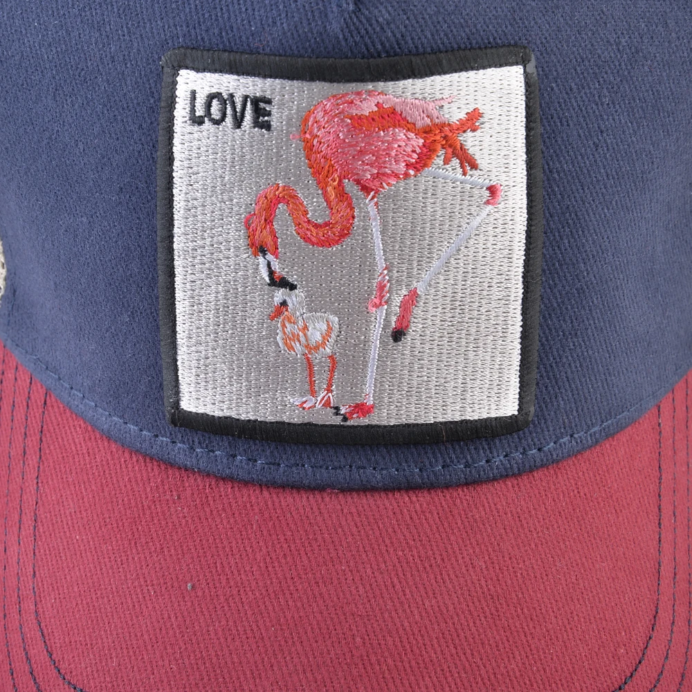 Бейсболка унисекс летняя дышащая с вышивкой фламинго | Аксессуары для одежды