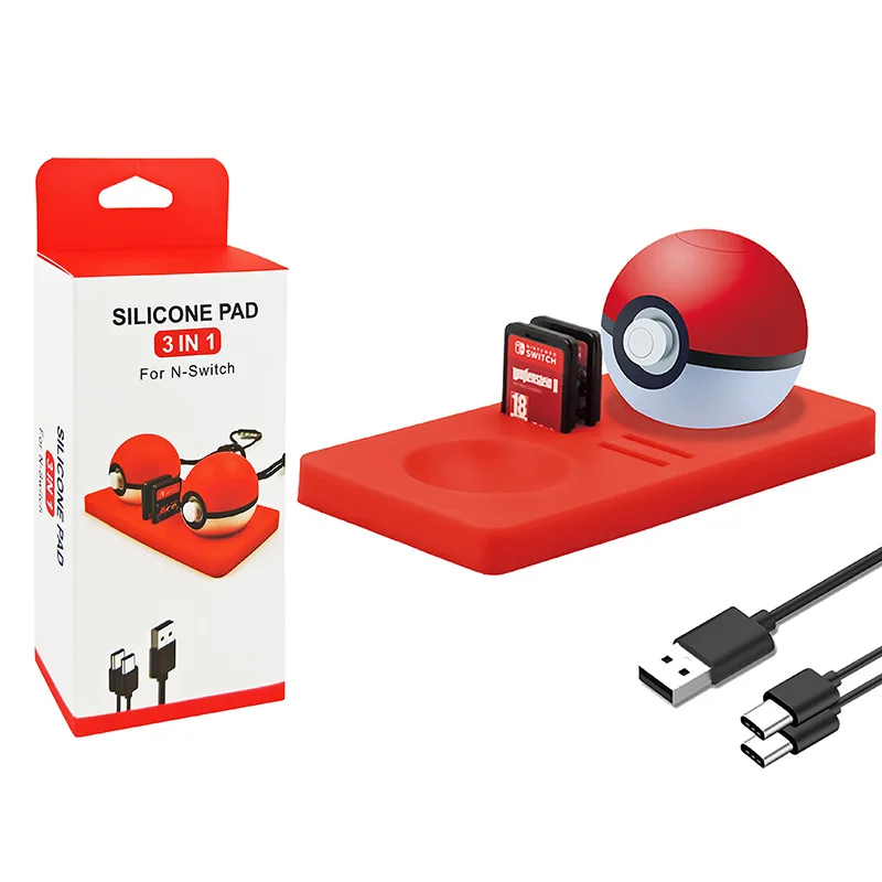 Силиконовая подставка для хранения защитная Базовая + кабель типа C 4 слота