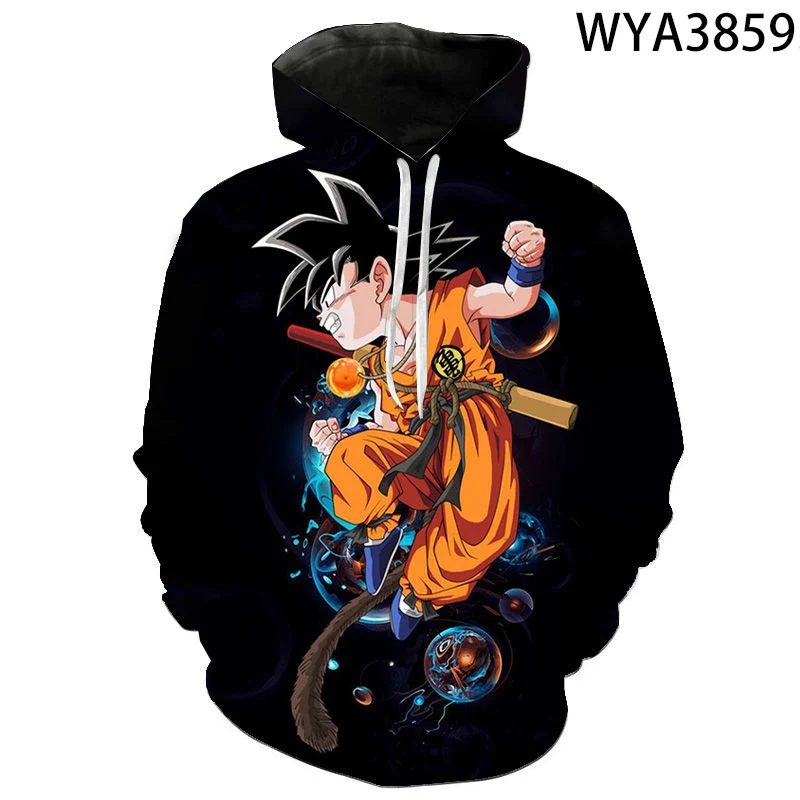 

Spring And Fall Hoodies Casual Men Women Children Fashion Dragon Ball Sweatshirts 3D Printed Streetwear Boy Girl Kids Cool Coat