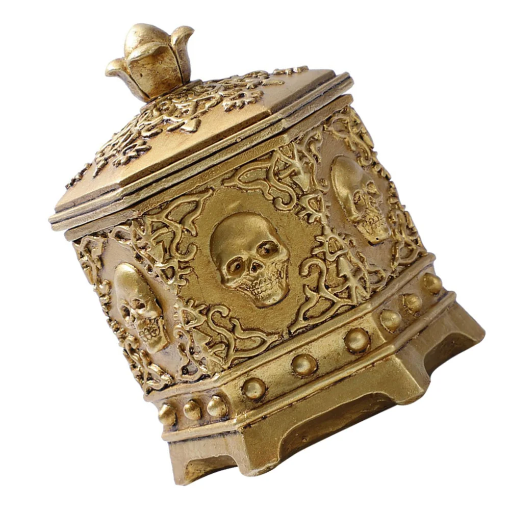 

Шкатулка для ювелирных изделий, Стильная коробка для драгоценностей с шестигранным узором, портативная, золотистая, 1 шт.