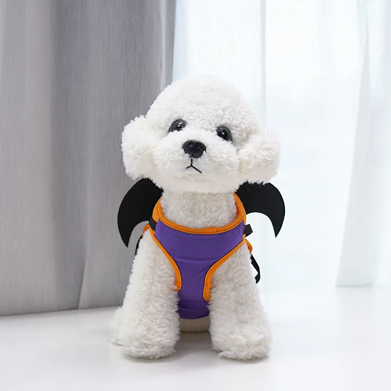 

Мягкая шлейка с крыльями дьявола для собак, жилет для маленьких домашних питомцев, нагрудный ремень для средних собак, аксессуары для домаш...