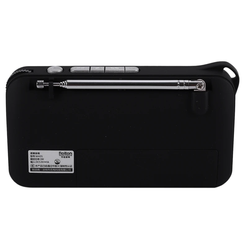 Портативный цифровой fm радиоприемник Rolton W505 USB TF MP3 плеер динамик со светодиодным