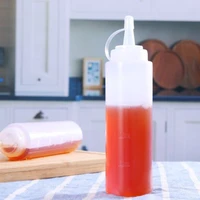 5pcs plastic squeeze bottle condiment dispenser ketchup mustard sauce container