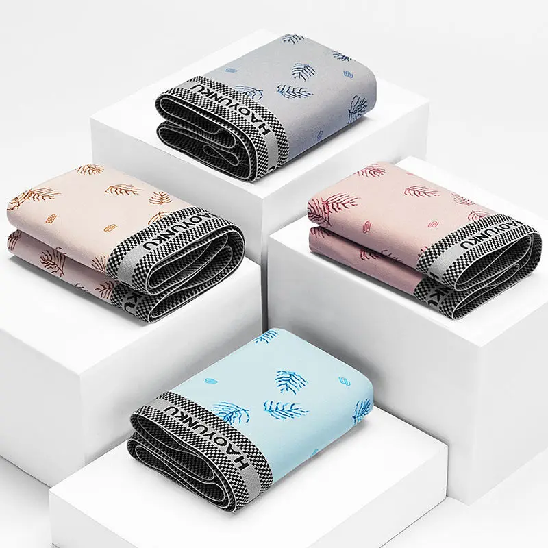 

Boxer en coton pour hommes, sous-vÃªtement de marque, culotte masculine, short respirant, poche convexe en U, tendance, grande ta