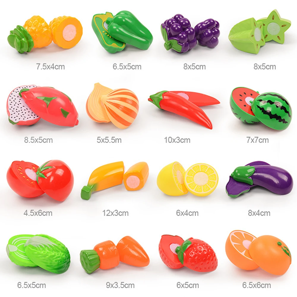 Pretend Play Plastic Food Toy Cutting Fruit Vegetable Food Pretend Play Children Toys For Kids Educational Toys images - 6