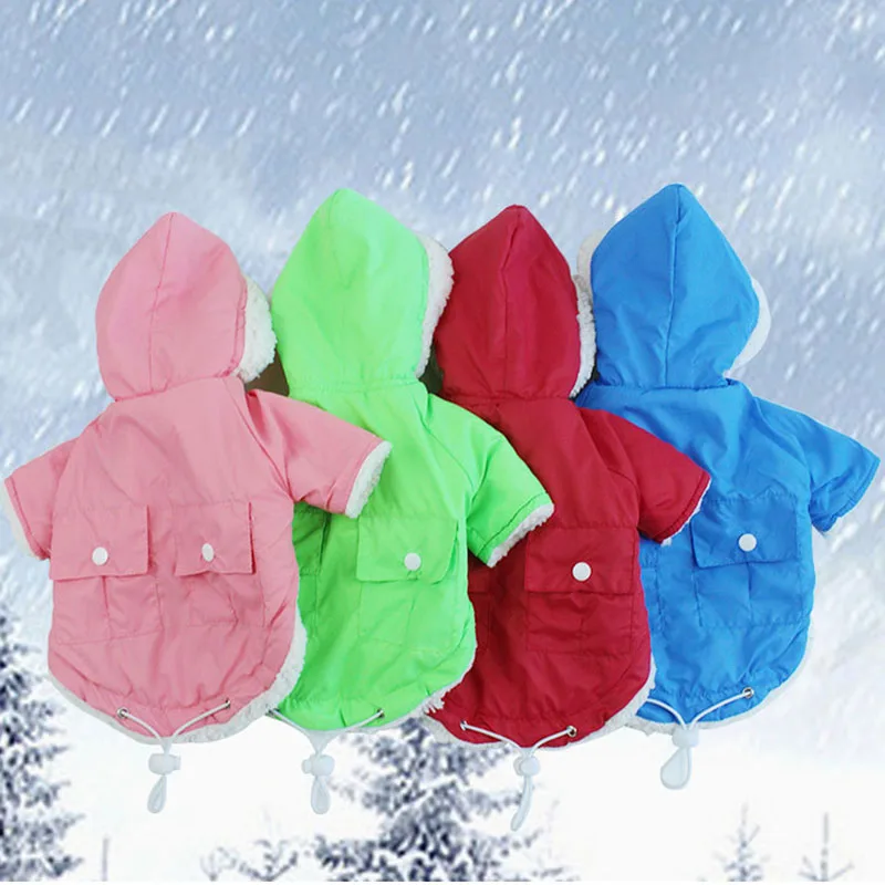 Повседневная одежда для кошек зимняя куртка щенков собак и теплое пальто с