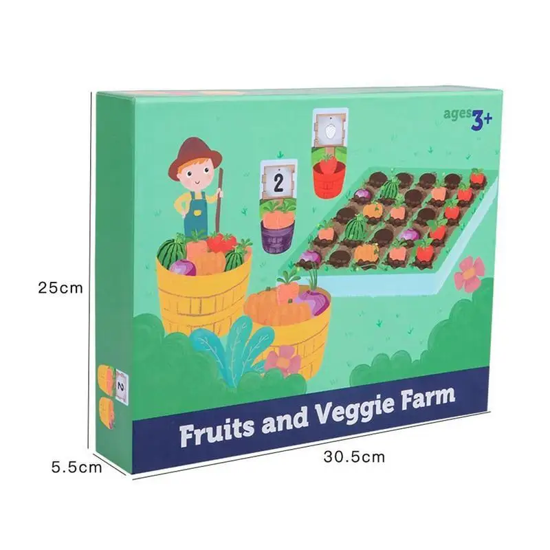 

Wooden Fruit and Vegetables Toys Set Early Educational Baby Montessori Wooden Toy for Classification Kids