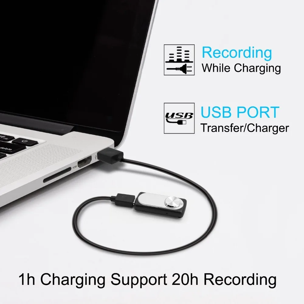 Самый маленький браслет Диктофон мини USB аудио рекордер 70 часов время записи |