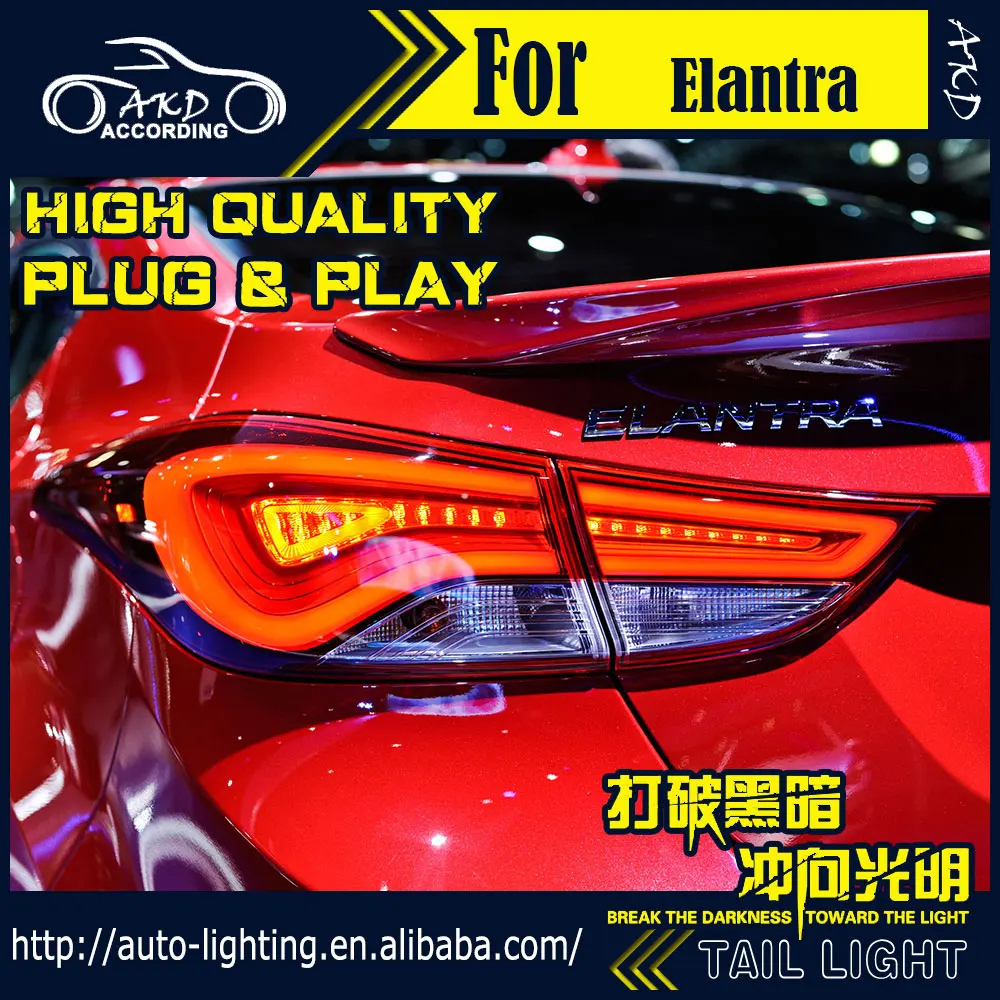 AKD автостайлинг задний фонарь для Hyundai Elantra задсветильник s Avante светодиодный