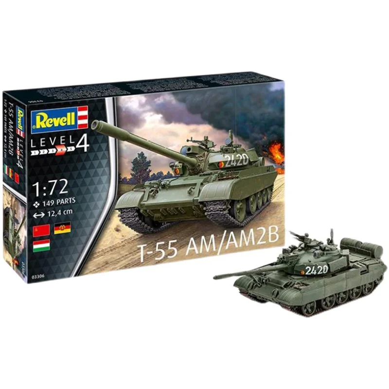 

Assembly Model 1/72 Russian T-55 AM/AM2B Tank Model 03306