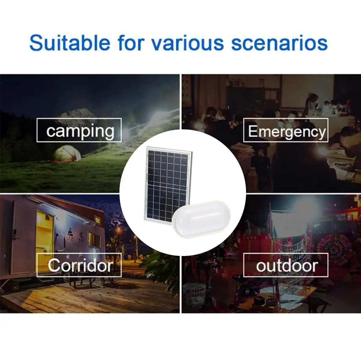 15W/25W Waterproof Solar Panel LED Ceiling Lamp Remote Control Soft Light Effect Oval Bulb Garage Lights Bedroom | Лампы и освещение