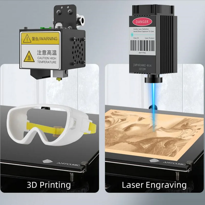 3D-принтер Anycubic Mega Pro для лазерной гравировки многофункциональный принтер 2 в 1 с