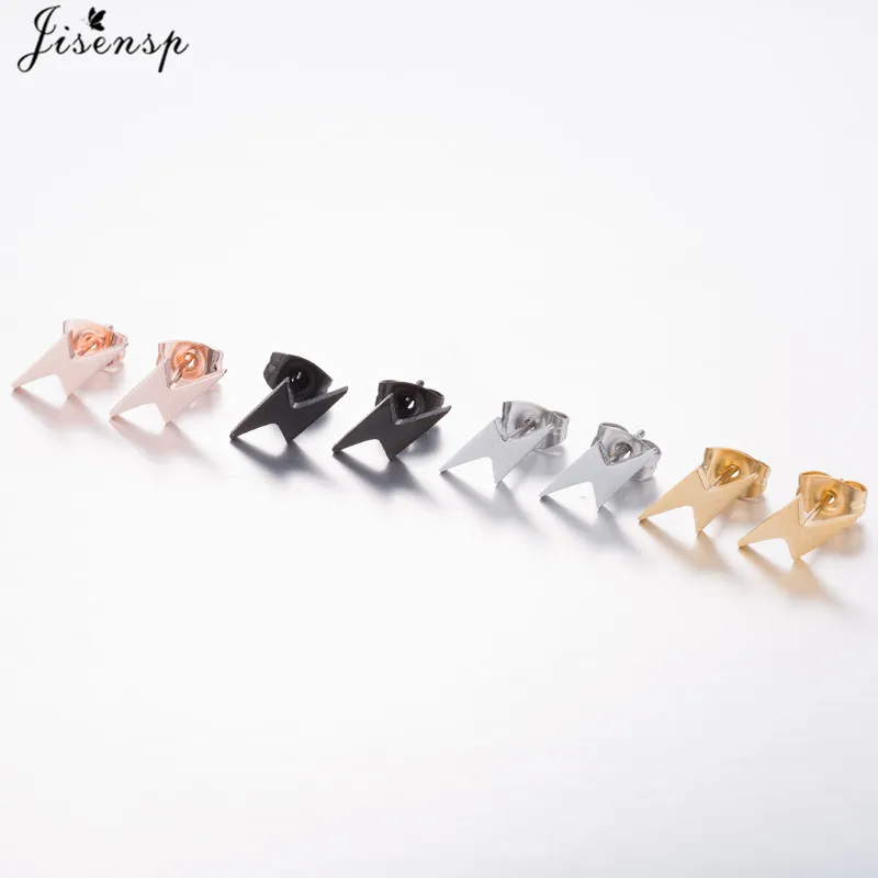 Jisensp панковские геометрические серьги из нержавеющей стали уникальный дизайн в