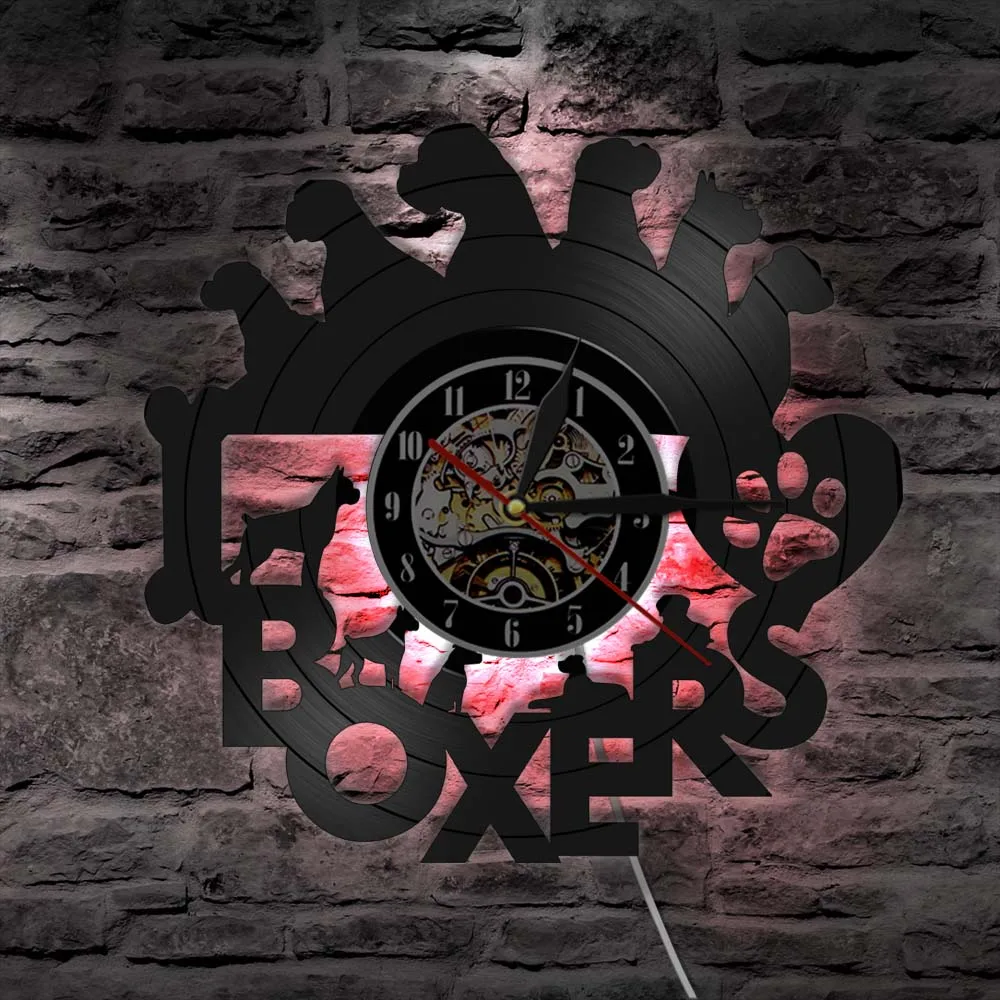 Настенные часы боксеры с лазерной гравировкой винтажные художественные
