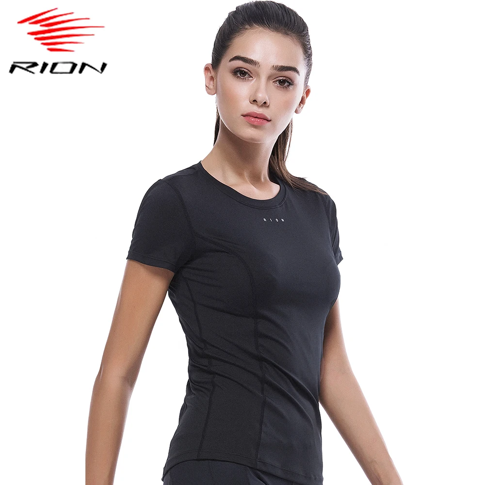 Женские Бесшовные Топы RION для тренировок футболки с коротким рукавом фитнеса
