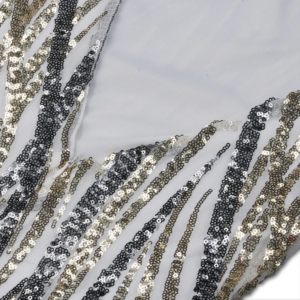 

Women's Dress Mini Sequined Striped Off-Shoulder Woman Party Dresses Long-Sleeve Shiny Bodycon Backless Robe 2021 New Sexy Dress