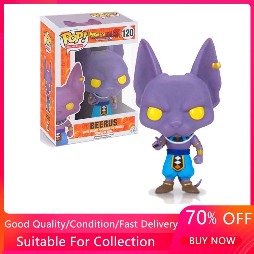 Funko pop Dragon Ball Z Beerus анимация Коллекционная модель игрушки для детей подарок на день
