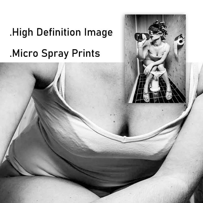 Модный Туалет сексуальная женщина холст печать современный бар девушка курить и