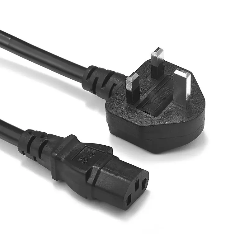 2 шт., кабель питания для США, ЕС, Великобритании, 1,5 м, 1,5 мм, разъем Schuko IEC C13, шнур питания для ПК, монитора компьютера, PSU Antminer, LG, ТВ-принтер, Ps4 Pro - Цвет: UK plug