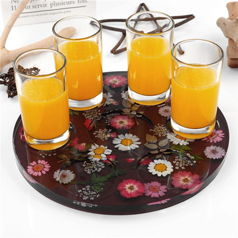 

DIY Crystal Epoxy Resin Mold Tray Beer Beverage Wine Beer Rack Silicone Mold For Resin Beverage Tray Rack Silicone Mold