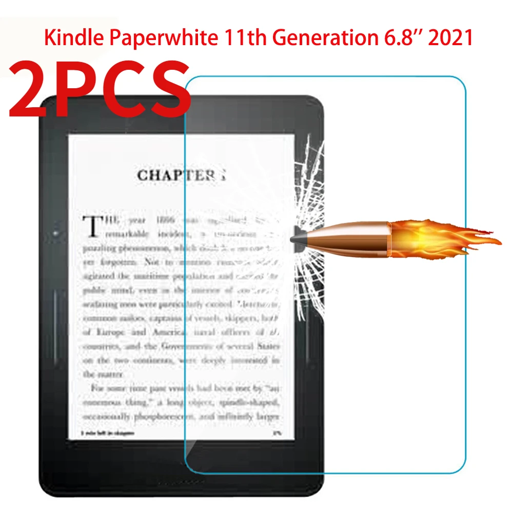 2PCS Tempered Glass For Kindle Paperwhite 11th Gen 6.8 inch Screen Protector Guard Protective Film For Kindle Paperwhite 2021