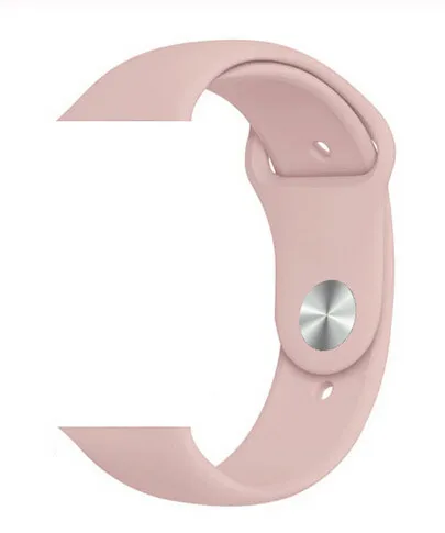 Силиконовый спортивный ремешок для iWatch 5, 40 мм, 44 мм, цветной мягкий браслет, ремешок для Apple Watch, 42 мм, 38 мм, 1, 2, 3, 4, аксессуары - Цвет ремешка: pink sand