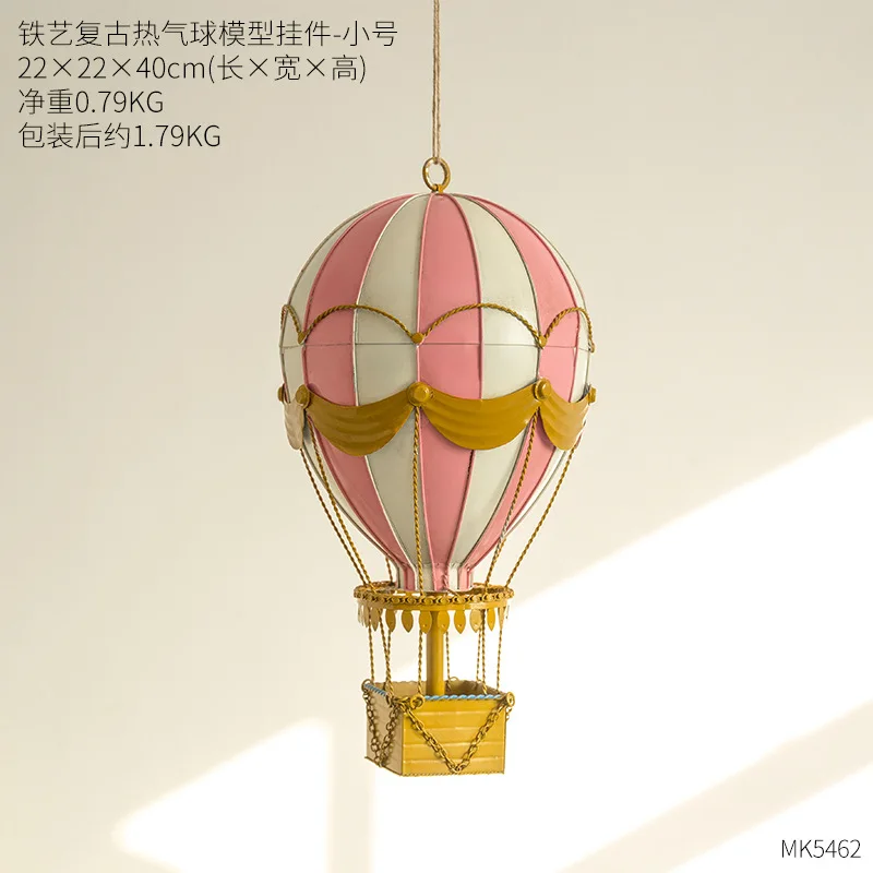 

Creative personality hot air balloon hanging decoration hotel corridor wall top Decoration pendant dessert store cabinet art