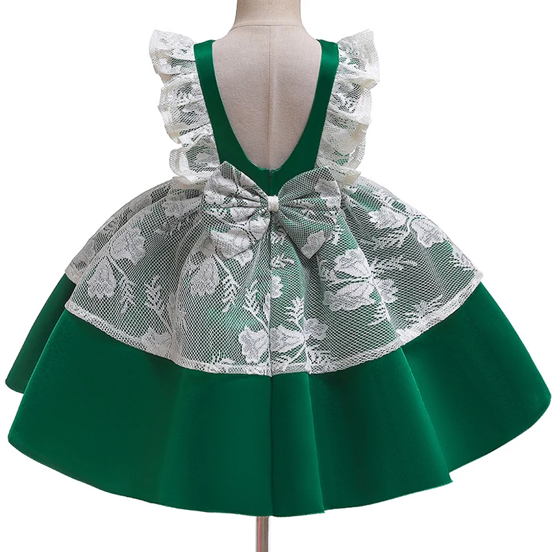Детское кружевное платье с цветами для девочек | Детская одежда и обувь