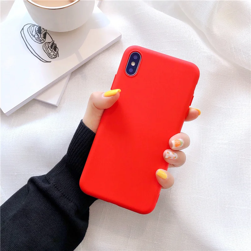 DK-ho Модный матовый Силиконовый чехол для Xiaomi mi 9 SE 8 Lite A2 A1 Capa для Red mi 6 Pro 6A 5 Plus 5A 4X 4A милый резиновый чехол карамельного цвета - Цвет: DK-ho
